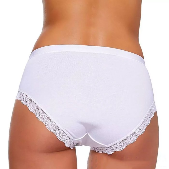 3 Slip donna Jadea Midi in morbido cotone modal  con sgambature in pizzo