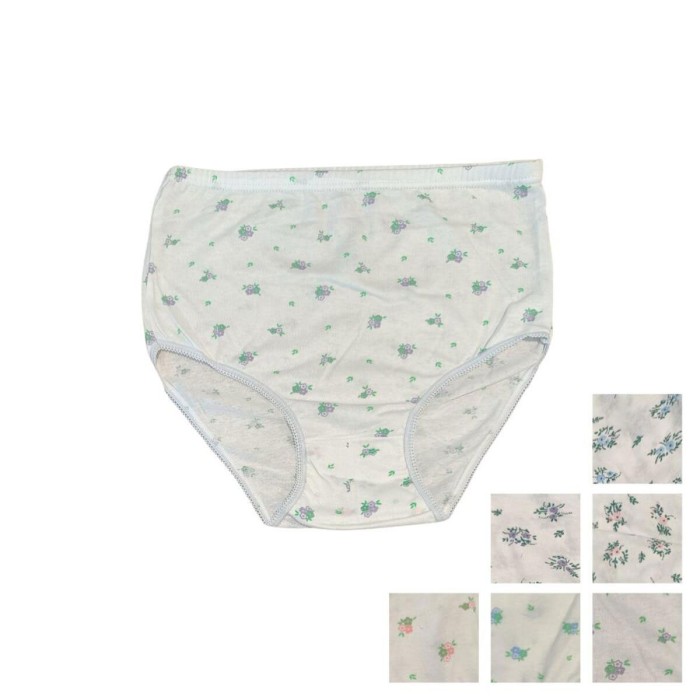 12 Culotte donna Mirag o Dolceluna alte in cotone con elastico infilato in vita