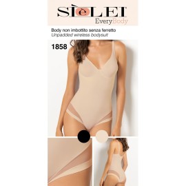 Body donna SieLei con ferretto non imbottito e pannello frontale doppiato