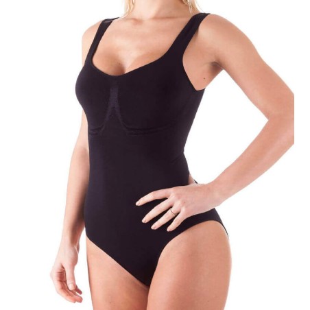Body donna Bellissima in microfibra modellante senza ferretto a controllo differenziato