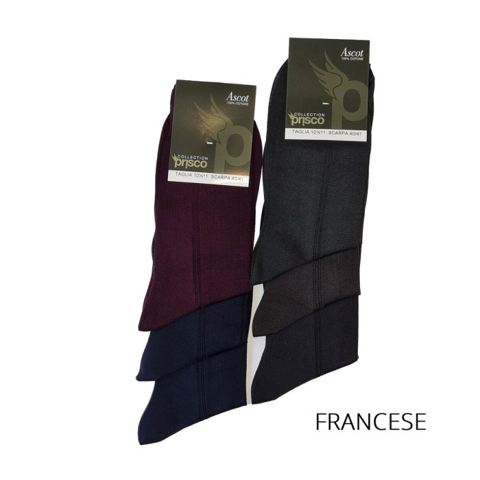 6 Paia di Calze uomo Prisco lunghe e classiche in leggero e morbido cotone