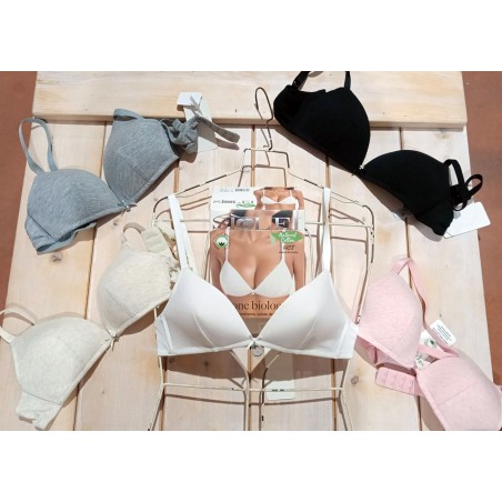 Reggiseno SieLei imbottito a triangolo senza ferretto in cotone biologico