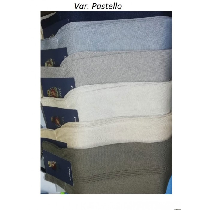 3 Paia di Calze uomo Punto Eminence corte in filo di scozia, taglio elegante