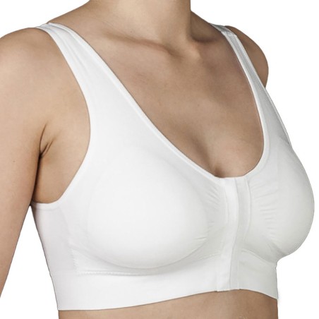 Reggiseno donna Selene aperto davanti per protesi senza ferretto con taschine