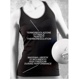 Canottiera sportiva donna Bellissima a spalla larga con inserti in rete 2