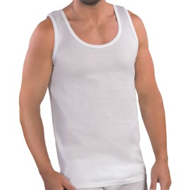 Canottiera uomo Mabrat spalla larga in filo di scozia senza cuciture laterali