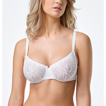 Reggiseno donna Spiman con ferretto in microfibra elasticizzata jacquard