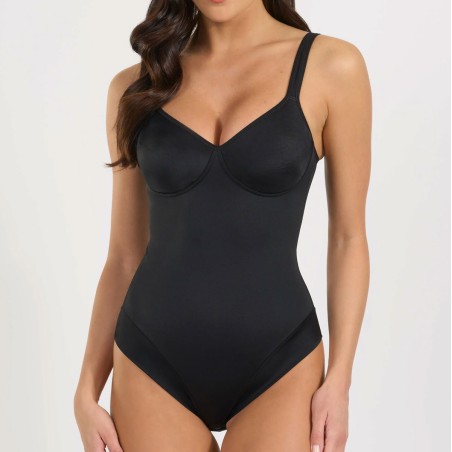 Body donna Spiman senza ferretto in microfibra doppiata con coppe preformate