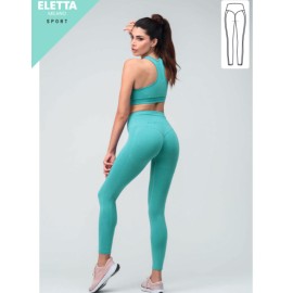 Leggings donna Eletta Milano sportivo in microfibra seamless Push Up