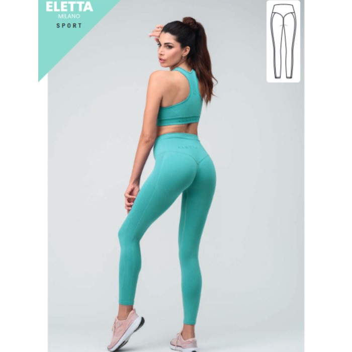Leggings donna Eletta Milano sportivo in microfibra seamless Push Up