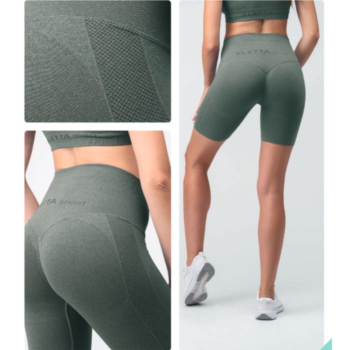 Ciclista donna Eletta Milano in microfibra seamless effetto pancia piatta e push up