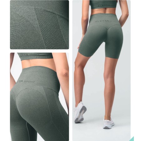 Ciclista donna Eletta Milano in microfibra seamless effetto pancia piatta e push up