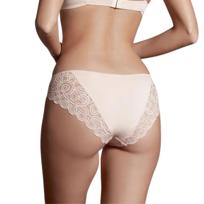Slip brasiliana donna Lepel in morbida microfibra elasticizzata e pizzo
