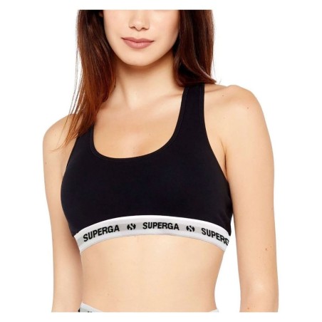 Brassiere donna Superga sportivo con coppe estraibili ed elastico loggato