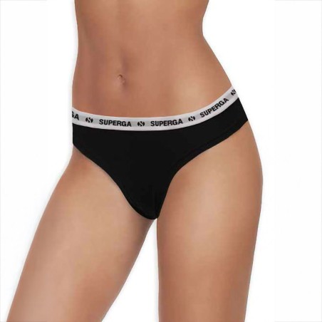 Slip donna Superga sportivo in cotone elasticizzato con elastico esterno loggato