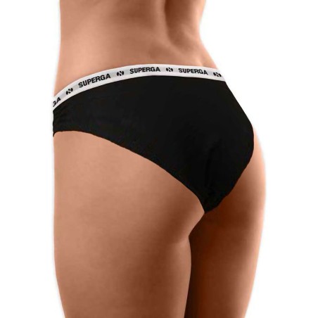 Slip donna Superga sportivo in cotone elasticizzato con elastico esterno loggato