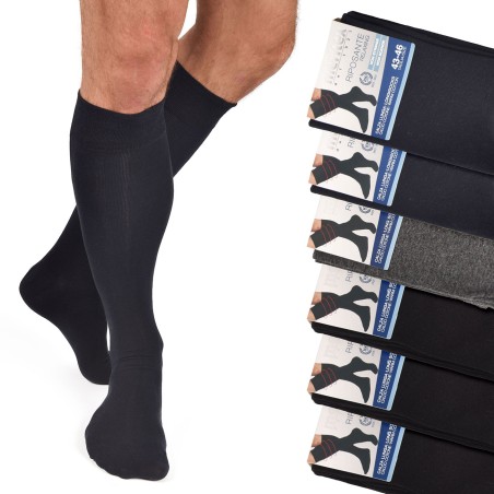 6 paia di calze uomo Meritex corte sanitarie a coste fini in caldo cotone