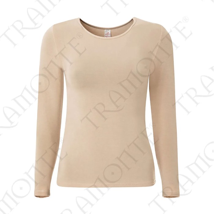 Maglia donna Tramonte manica lunga a girocollo in micro-modal elasticizzato
