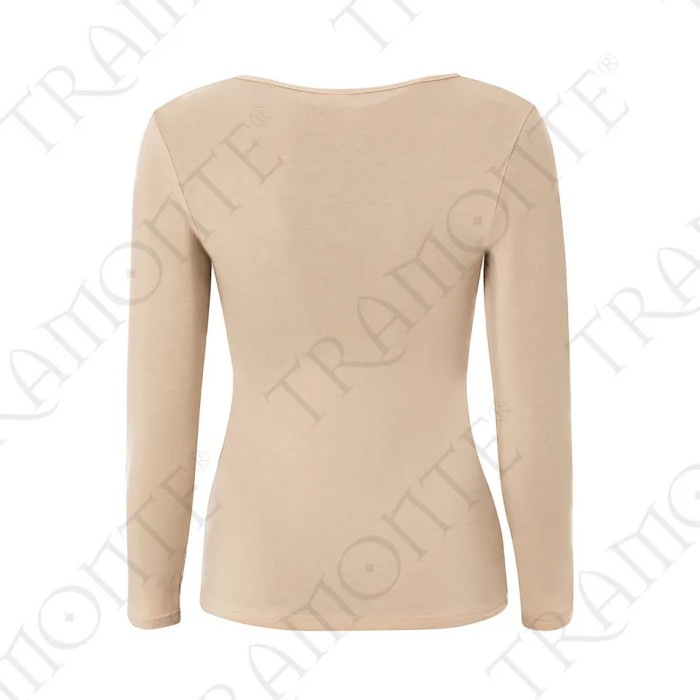 Maglia donna Tramonte manica lunga a girocollo in micro-modal elasticizzato