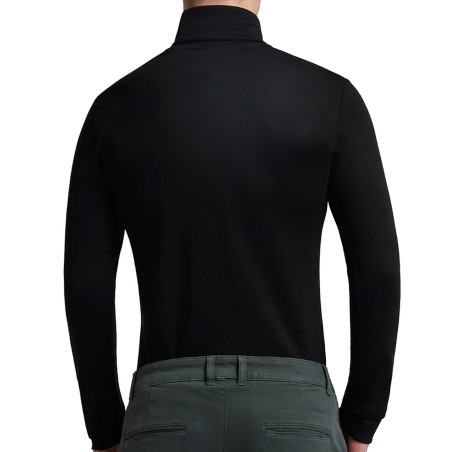 Maglia uomo Effepi manica lunga con collo dolcevita liscio in misto lana liscio