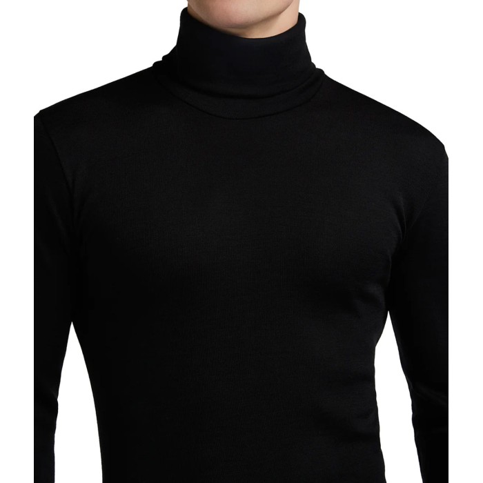Maglia uomo Effepi manica lunga con collo dolcevita liscio in misto lana liscio