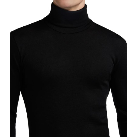 Maglia uomo Liabel manica lunga con collo dolcevita liscio in misto lana liscio