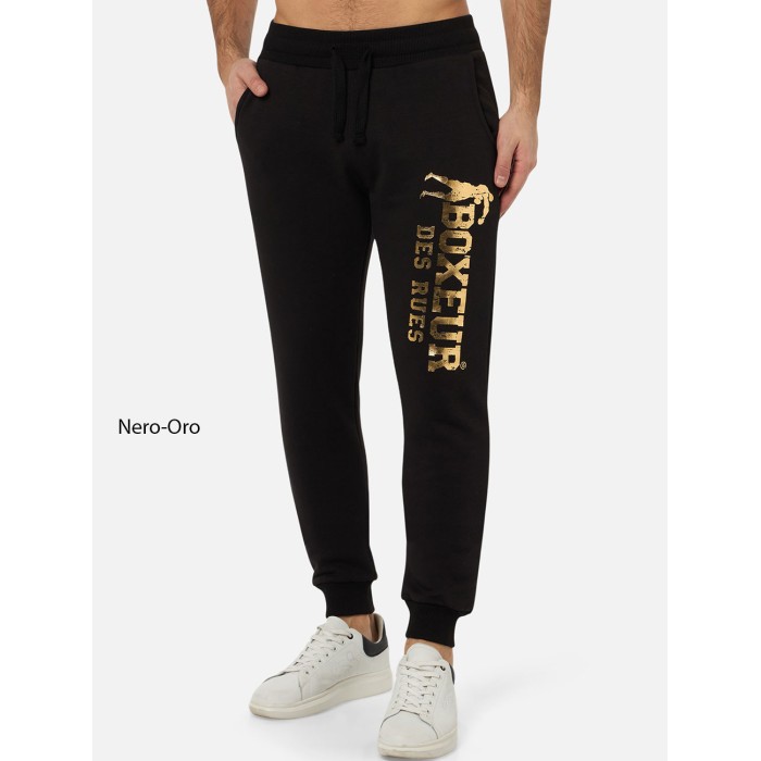 Pantalone tuta uomo Boxeur Des Rues con logo stampato, elastico in vita e tasche