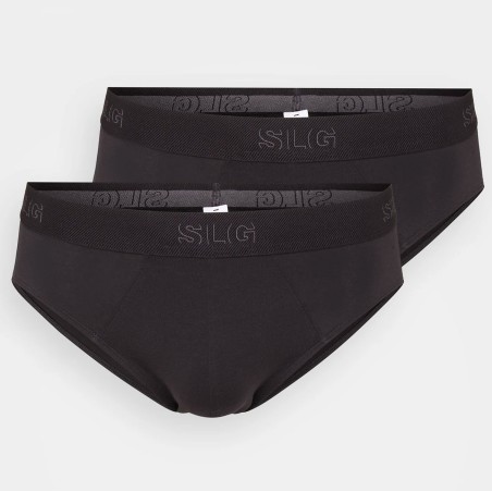 2 Slip uomo Sloggi a vita bassa in cotone organico con elastico comfort loggato