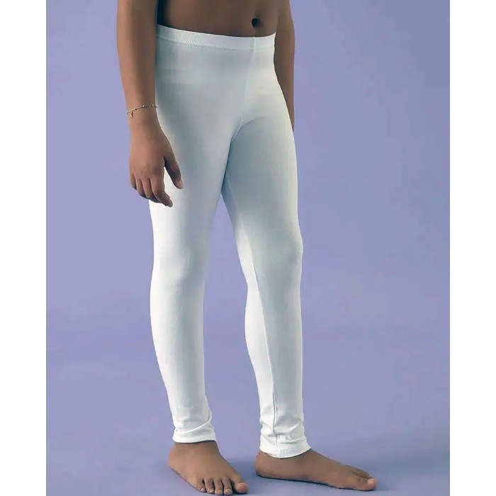 Leggings bambina Jadea lungo in leggero cotone elasticizzato liscio