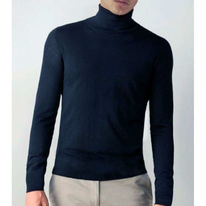 Maglia uomo Coveri manica lunga con collo dolcevita in Modal e caldo Cashmere