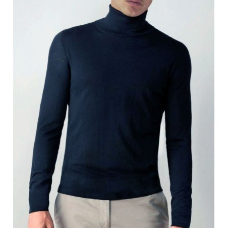 Maglia uomo Coveri manica lunga con collo dolcevita in Modal e caldo Cashmere