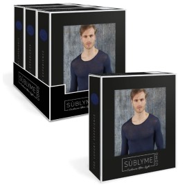 Maglia uomo Sublime manica lunga a girocollo in caldo Modal e Cashmere 2