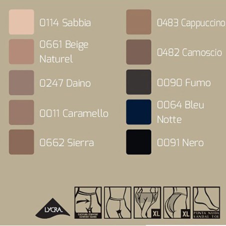 Collant donna Omsa coprente ad effetto lana con tassello in cotone