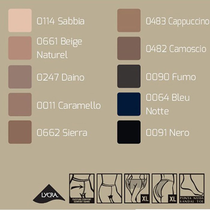 Collant donna Omsa Nuit in lycra con maglia a rete piccola