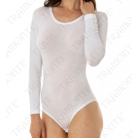 Body donna Tramonte manica lunga in leggero micro Modal elasticizzato