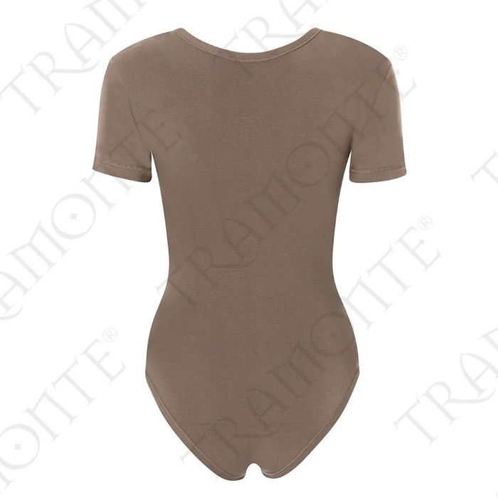 Body donna Tramonte manica corta a girocollo in leggero micromodal liscio