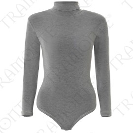 Body donna Tramonte manica lunga con collo alto rovesciato in micromodal 2