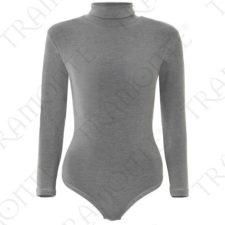 Body donna Tramonte manica lunga con collo alto rovesciato in micromodal