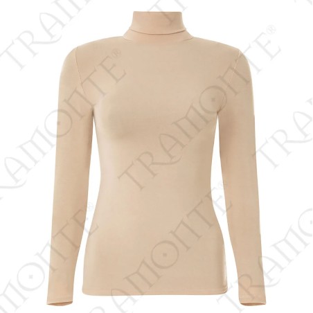 Maglia donna Tramonte manica lunga con collo a dolcevita in morbido micromodal