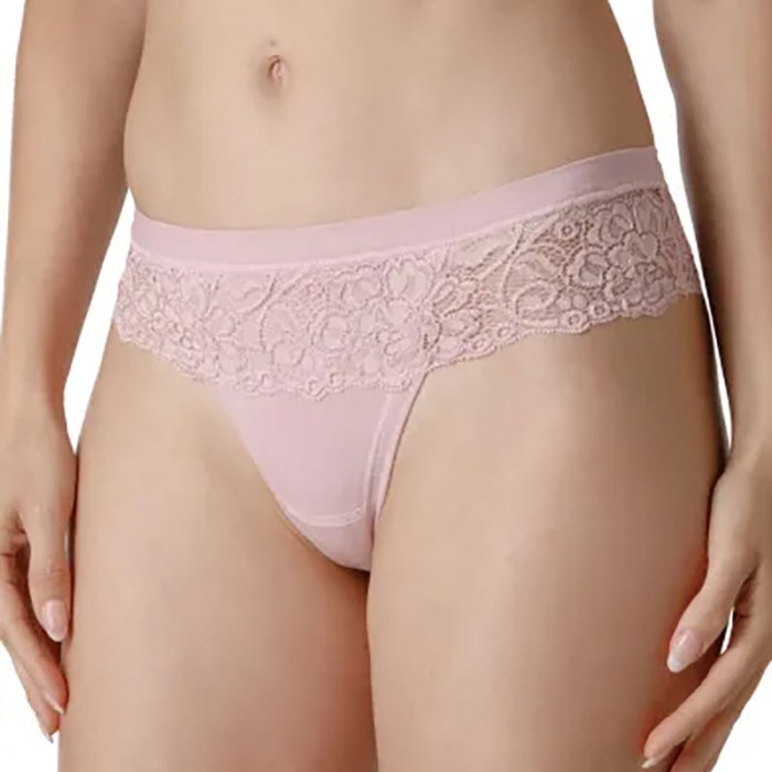 Slip perizoma donna Tramonte in morbido micromodal liscio con fascia in pizzo