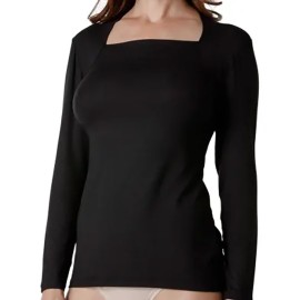 Maglia donna Tramonte manica lunga con collo Sciallato in micromodal liscio