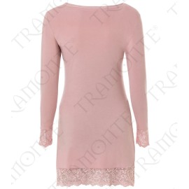 Maximaglia donna Tramonte manica lunga in micromodal con pizzo davanti e in fondo 2