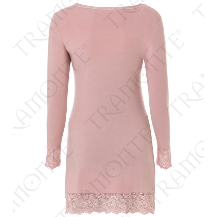 Maximaglia donna Tramonte manica lunga in micromodal con pizzo davanti e in fondo