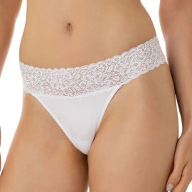 Slip perizoma donna Tramonte in morbido micromodal con girovita in pizzo
