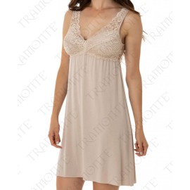 Camiciola donna Tramonte a spalla larga in viscosa con con inserto di piazzo