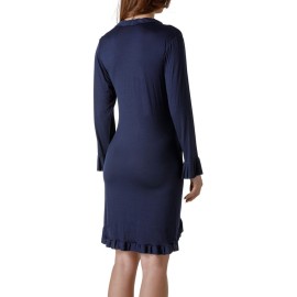 Kimono vestaglia donna Tramonte in morbida viscosa con bordo plissettato 2