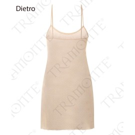 Abitino donna Tramonte spalla stretta in sexy tulle Pois elasticizzato trasparente 2