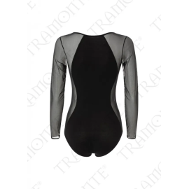 Body donna Tramonte sottogiacca manica lunga in micromodal e inserti di tulle 2
