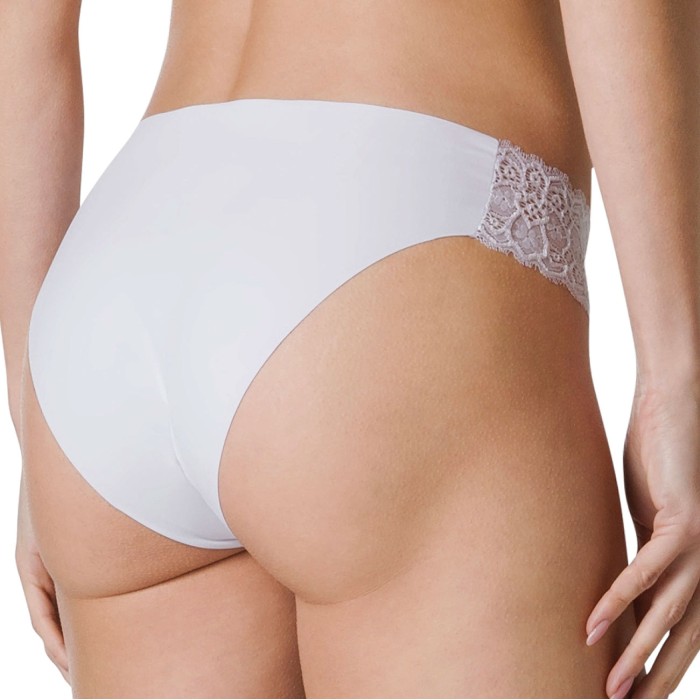 Slip donna Tramonte in microfibra taglio laser anti segno con pizzo sui fianchi