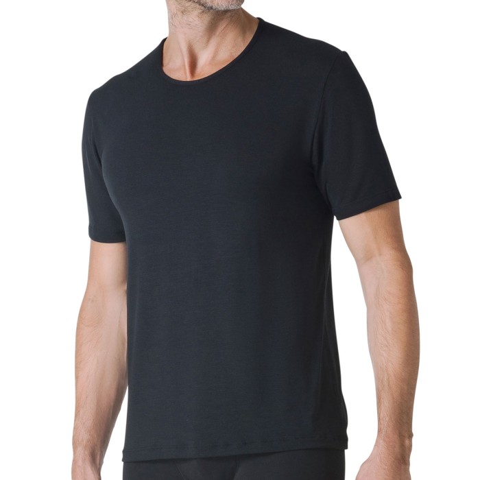 T-Shirt uomo Tramonte manica corta girocollo in modal e cashmere